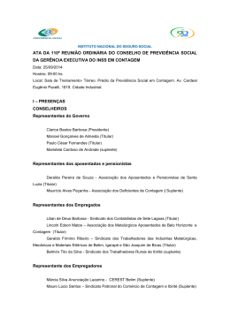 Ata da 110&ordf; Reuni&atilde;o do CPS de Contagem