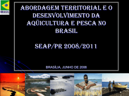 ABORDAGEM TERRITORIAL - Ministério da Pesca e Aquicultura