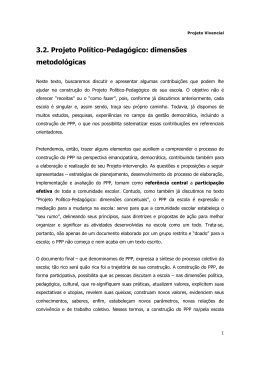 3.2. Projeto Pol&iacute;tico-Pedag&oacute;gico: dimens&otilde;es metodol&oacute;gicas