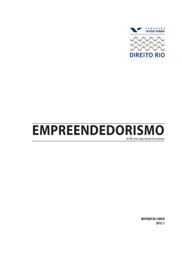 EMPREENDEDORISMO - Acad&ecirc;mico de Direito da FGV