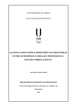 estudo correlacional - Reposit&oacute;rio da Universidade de Lisboa