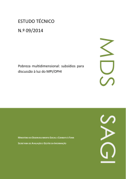 estudo técnico - Oxford Poverty and Human Development Initiative
