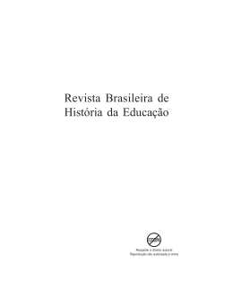 Revista Brasileira de Hist&oacute;ria da Educa&ccedil;&atilde;o