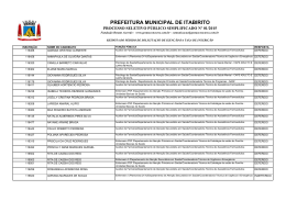 PREFEITURA MUNICIPAL DE ITABIRITO