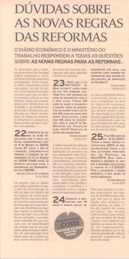 d&uacute;vidas sobre as novas regras das reformas