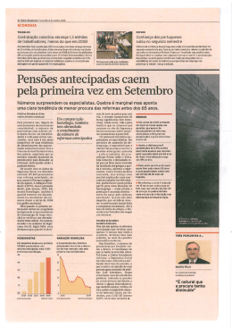 ECONOMIA Contratação colectiva abrange 1.3 milhões de