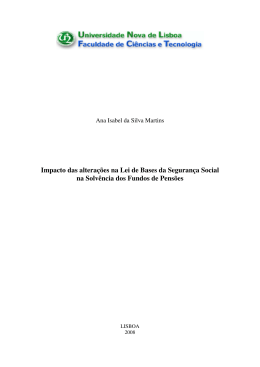 Impacto das altera&ccedil;&otilde;es na Lei de Bases da Seguran&ccedil;a Social