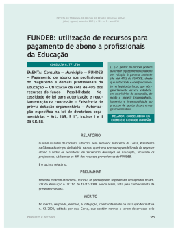 FUnDeB: utilização de recursos para pagamento