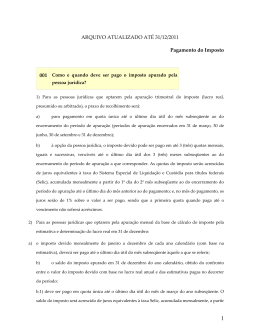 IRPJ &ndash; Pagamento