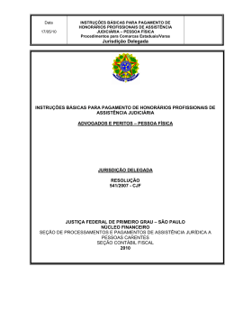 Jurisdi&ccedil;&atilde;o Delegada INSTRU&Ccedil;&Otilde;ES B&Aacute;SICAS PARA PAGAMENTO