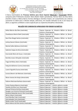 1 A Banca Examinadora do Processo Seletivo para Aluno Especial