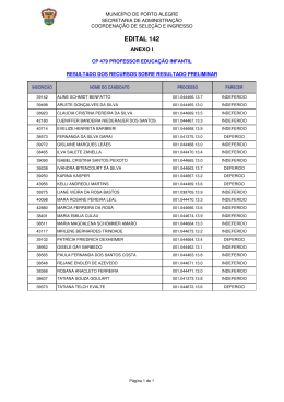 Edital 142 - Anexo I - Resultado dos Recursos do