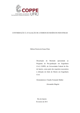 CONTRIBUIÇÃO À AVALIAÇÃO DE ATERROS - GETRES