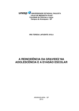 a reincidência da gravidez na adolescência e a evasão