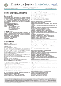 Diário da Justiça Eletrônico - Tribunal de Justiça de Santa Catarina
