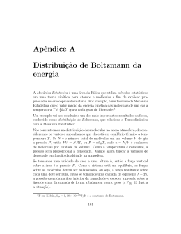 Apêndice A Distribuiç˜ao de Boltzmann da energia