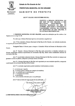 Lei n&ordm; 7.120 - Prefeitura do Rio Grande