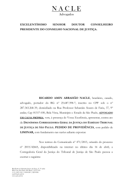exmo. sr. dr. juiz de direito da vara c&iacute;vel do foro regional do jabaquara