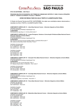 Edital - Etec de Sapopemba (Sede)