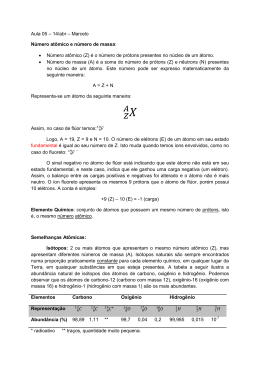 Aula 05 – 14/abr – Marcelo Número atômico e número de massa