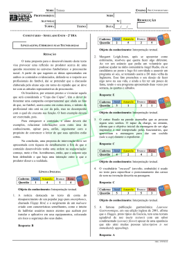 07978814 - Coment&aacute;rio Sim ENEM II 2&deg; Dia Linguagens e Matem&aacute;tica