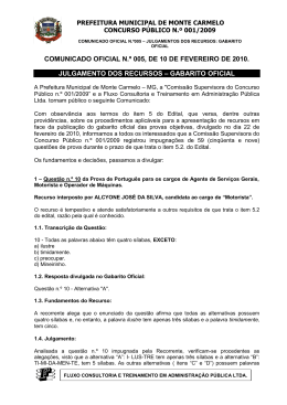 gabarito oficial - Fluxo Consultoria