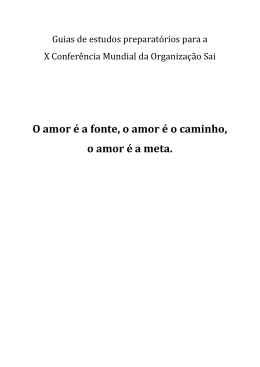 Guias de estudos - Organiza&ccedil;&atilde;o Sri Sathya Sai no Brasil