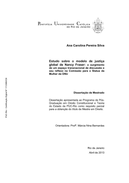 Ana Carolina Pereira Silva Estudo sobre o modelo de justi&ccedil;a global