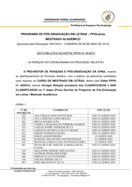 PROGRAMA DE P&Oacute;S-GRADUA&Ccedil;&Atilde;O EM LETRAS &ndash; PPGLetras