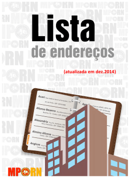 Endere&ccedil;os