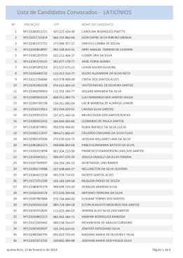 C&acirc;mpus Satuba - Lista de candidatos convocados