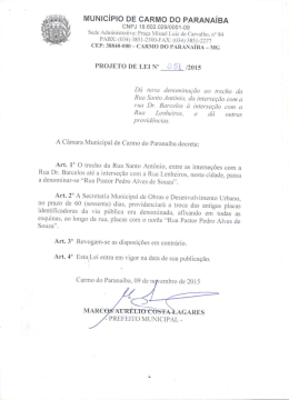 Texto Integral do Projeto de Lei 51/2015