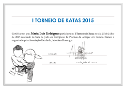 I TORNEIO DE KATAS 2015