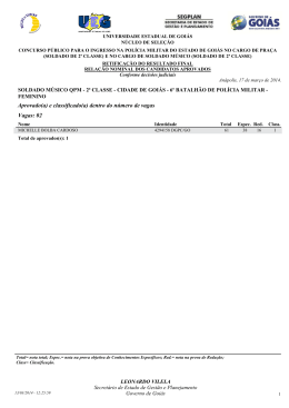 Retifica&ccedil;&atilde;o do Resultado Final - Feminino