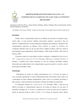 comportamenti aggressivi tra pari para o contexto brasileiro