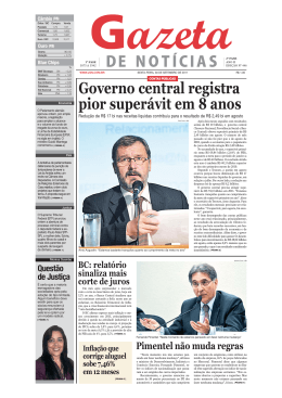 Governo central registra pior super&aacute;vit em 8 anos