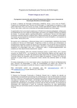 Programa de Atualiza&ccedil;&atilde;o para T&eacute;cnicos de Enfermagem Protenf