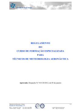 regulamento do curso de formação especializada para técnicos de