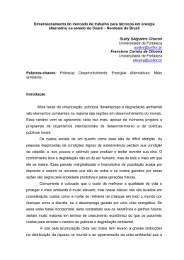 Dimensionamento do mercado de trabalho para t&eacute;cnicos em