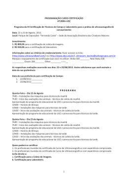 Programa&ccedil;&atilde;o do I Workshop de ultra-sonografia