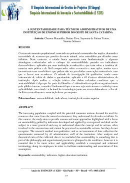 A SUSTENTABILIDADE PARA T&Eacute;CNICOS ADMINISTRATIVOS DE U