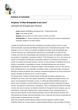Semin&aacute;rio de forma&ccedil;&atilde;o para T&eacute;cnicos