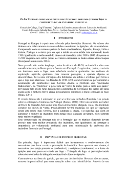 Os inc&ecirc;ndios florestais: o papel dos t&eacute;cnicos florestais