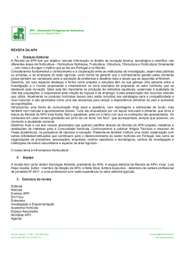 Estatuto Editorial - Associação Portuguesa de Horticultura
