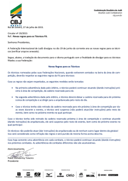 Circular 19-15 &ndash; Novas Regras para T&eacute;cnicos da FIJ (Port)