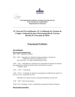 IV Curso de Pré-certificação e IV Certificação de Técnicos de