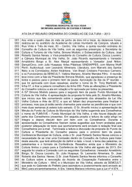 6&ordf; Reuni&atilde;o Ordin&aacute;ria