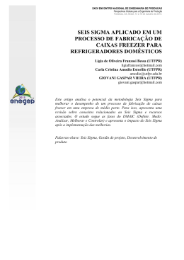 SEIS SIGMA APLICADO EM UM PROCESSO DE