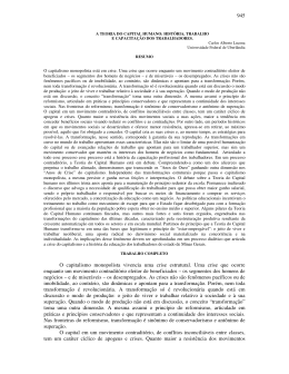 A Teoria do Capital Humano - Universidade Federal de Uberl&acirc;ndia