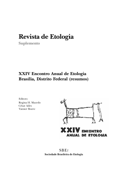 XXIV Encontro Anual de Etologia